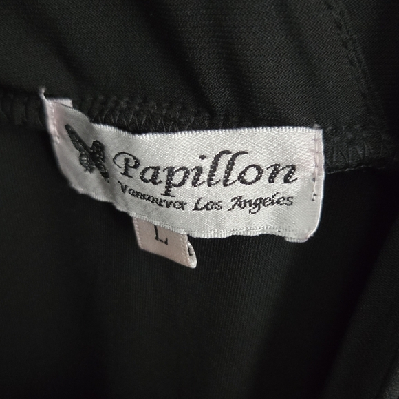 Papillon Elegant Black Sleeveless V-Neck Dress, Large - Picture 3 of 4